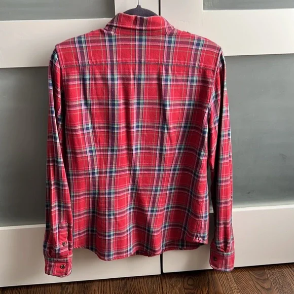 Rugby by Ralph Lauren Plaid Multicolor Cotton Flannel Top. Size 12 Slim Fit - Picture 5 of 8